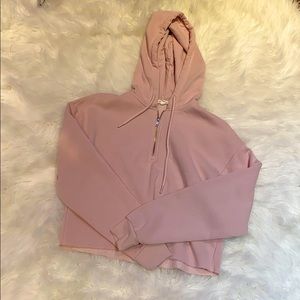 GARAGE Soft Pink Quarter Zip Hoodie